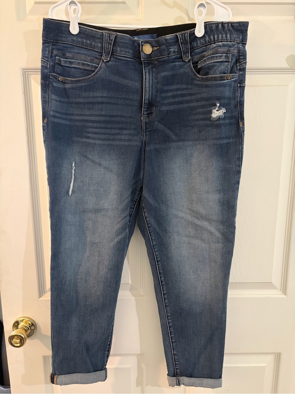 Democracy AbSolution Women’s Cropped Skinny Jeans Size 16 Medium Wash